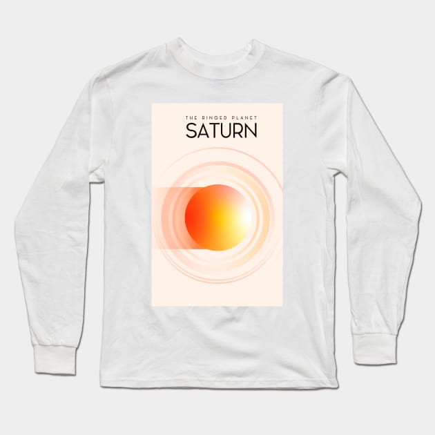 The Ringed Planet Saturn Long Sleeve T-Shirt by nickemporium1